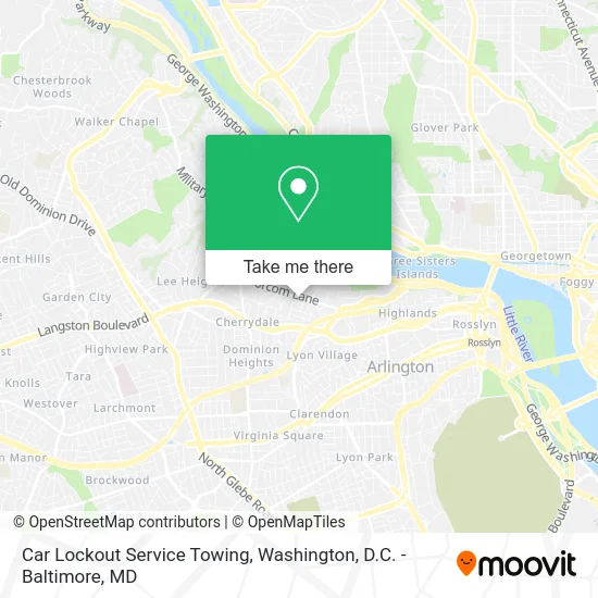 Car Lockout Service Towing map