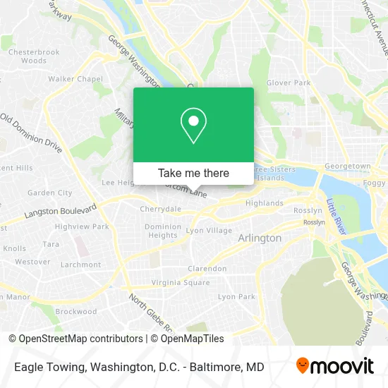 Eagle Towing map