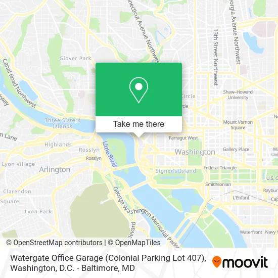 Watergate Office Garage (Colonial Parking Lot 407) map