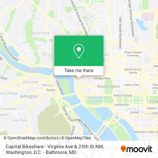 Capital Bikeshare - Virginia Ave & 25th St NW map