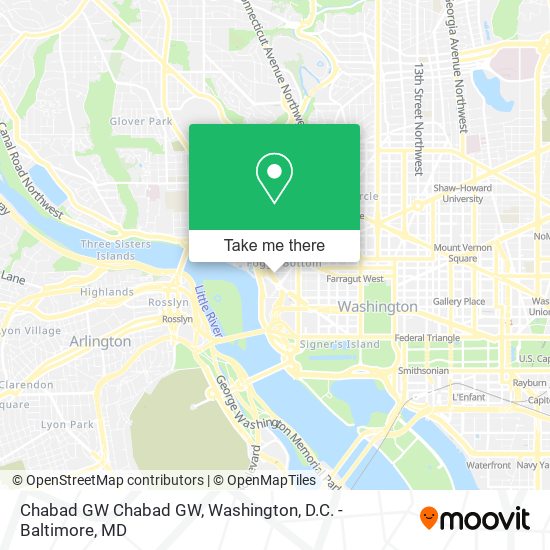 Mapa de Chabad GW Chabad GW
