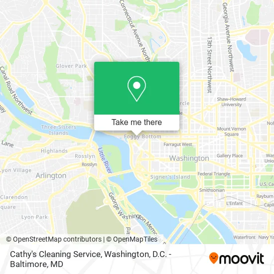 Mapa de Cathy's Cleaning Service