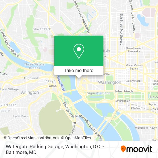 Watergate Parking Garage map