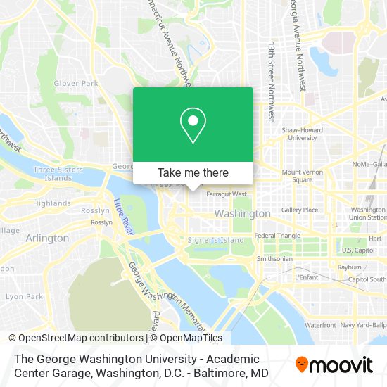 The George Washington University - Academic Center Garage map