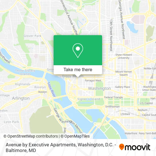 Avenue by Executive Apartments map