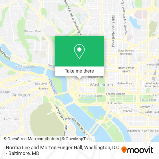 Norma Lee and Morton Funger Hall map