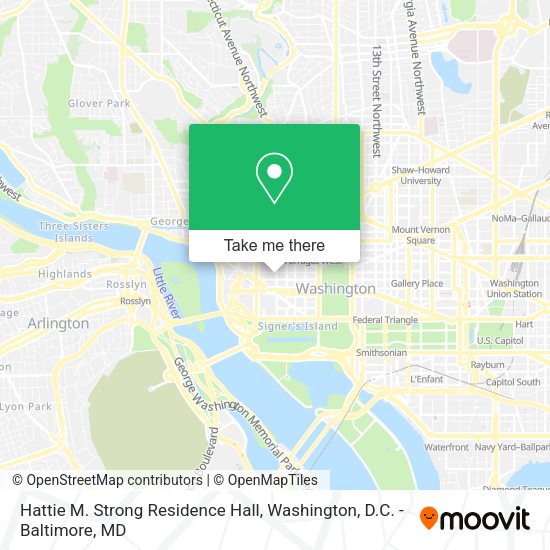 Hattie M. Strong Residence Hall map