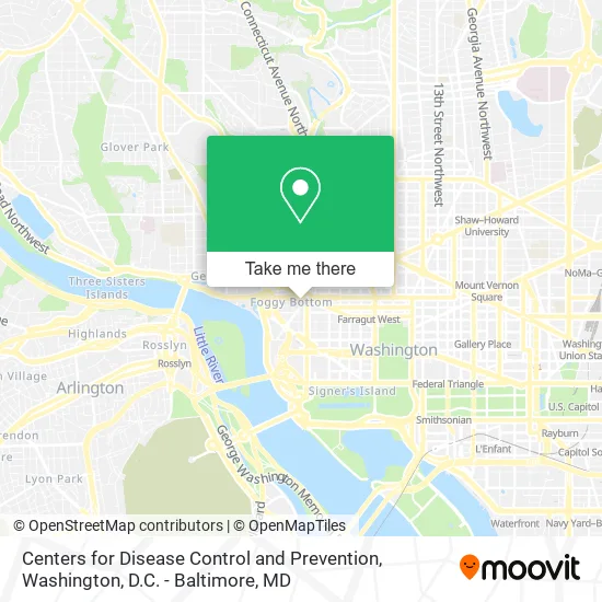 Mapa de Centers for Disease Control and Prevention