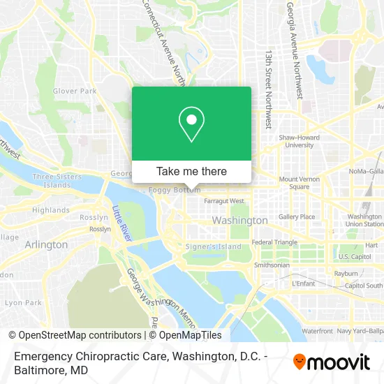 Emergency Chiropractic Care map