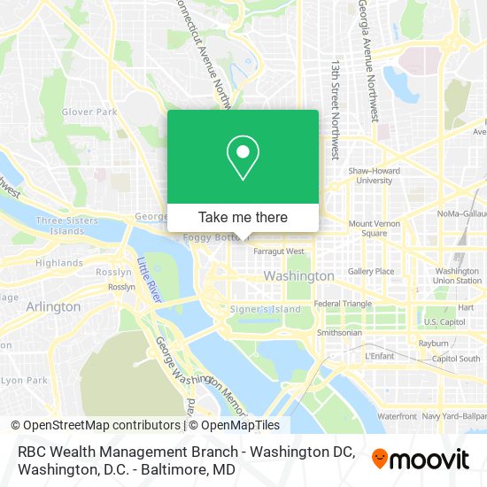 Mapa de RBC Wealth Management Branch - Washington DC