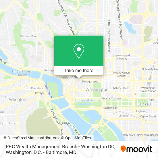 Mapa de RBC Wealth Management Branch - Washington DC