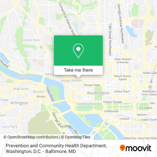 Prevention and Community Health Department map