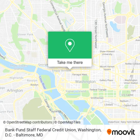Mapa de Bank-Fund Staff Federal Credit Union