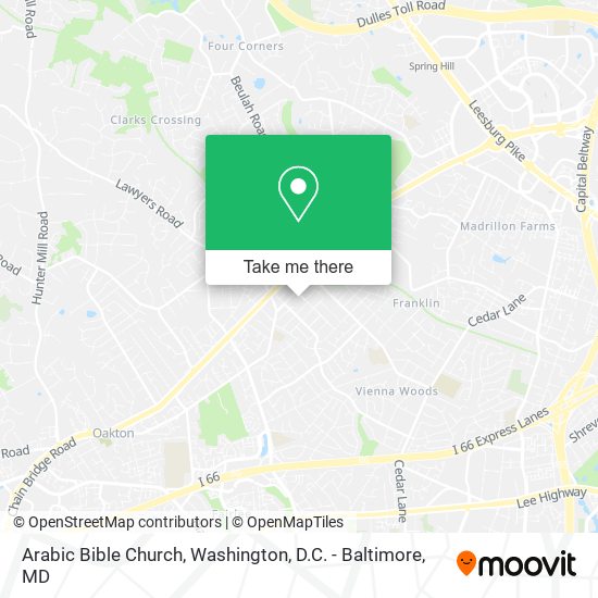Arabic Bible Church map