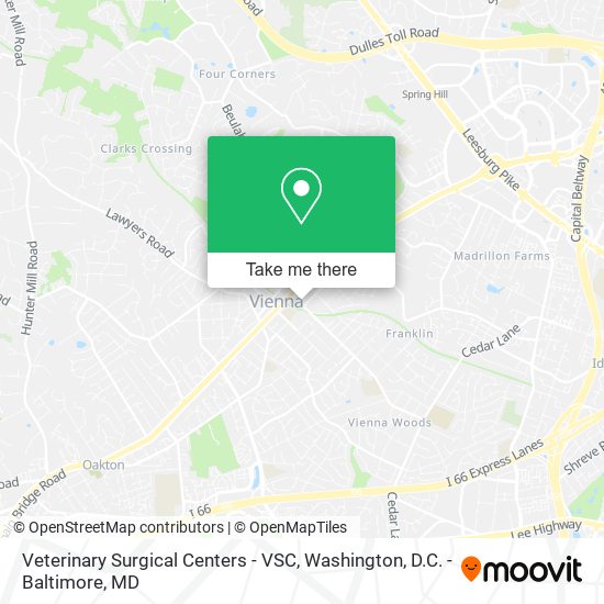 Veterinary Surgical Centers - VSC map