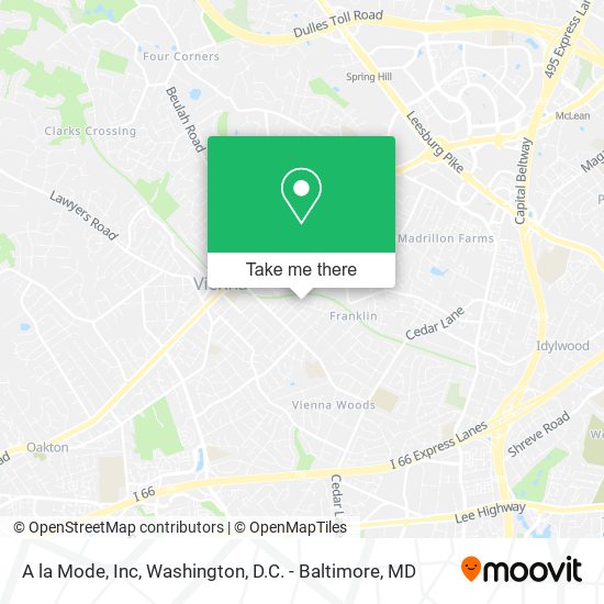 A la Mode, Inc map