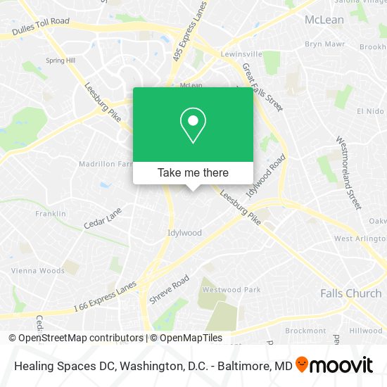 Healing Spaces DC map