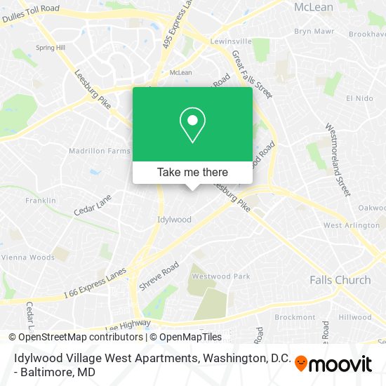 Idylwood Village West Apartments map