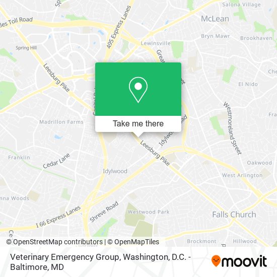 Veterinary Emergency Group map