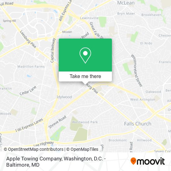 Mapa de Apple Towing Company