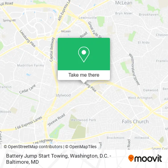 Battery Jump Start Towing map