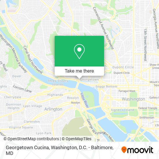 Mapa de Georgetown Cucina