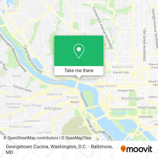 Georgetown Cucina map