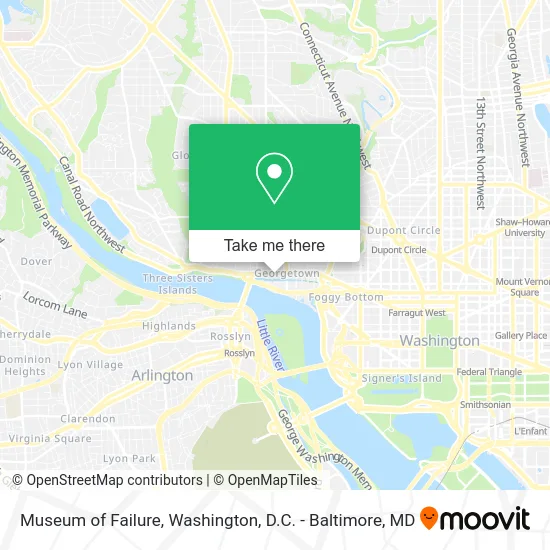 Museum of Failure map