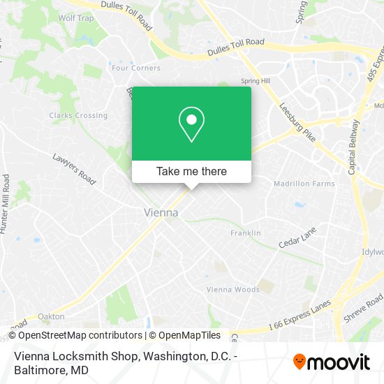 Mapa de Vienna Locksmith Shop