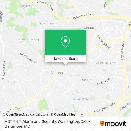 ADT 24 7 Alarm and Security map