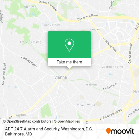 ADT 24 7 Alarm and Security map