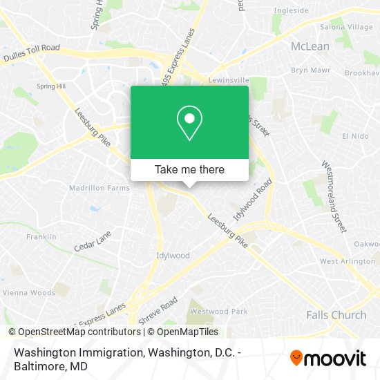 Mapa de Washington Immigration