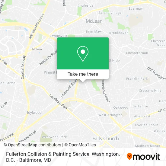 Fullerton Collision & Painting Service map