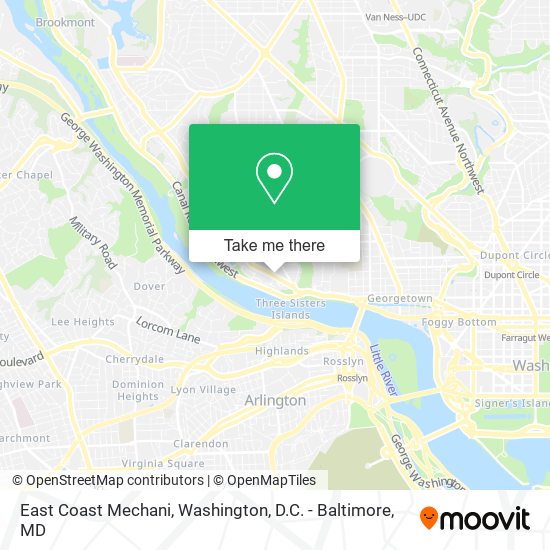 East Coast Mechani map