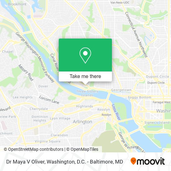 Dr Maya V Oliver map