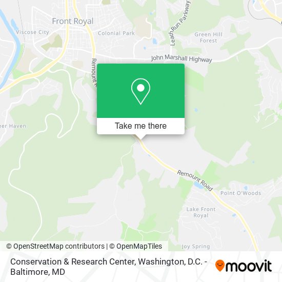 Conservation & Research Center map