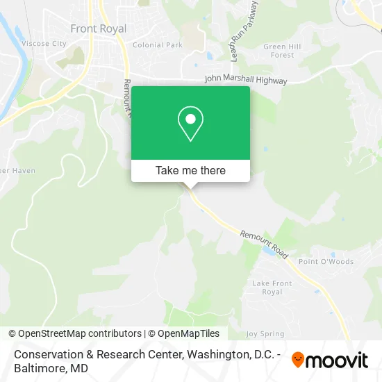 Conservation & Research Center map