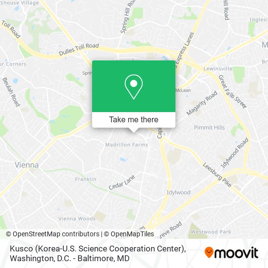 Kusco (Korea-U.S. Science Cooperation Center) map