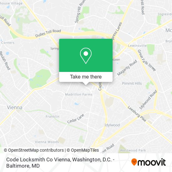Code Locksmith Co Vienna map