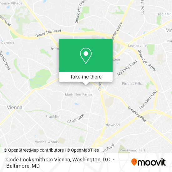Code Locksmith Co Vienna map