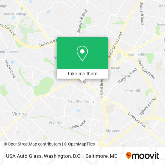USA Auto Glass map