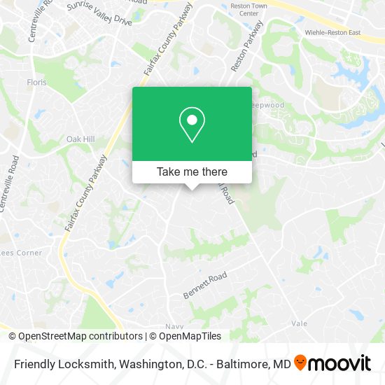 Mapa de Friendly Locksmith