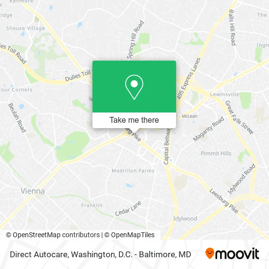 Direct Autocare map