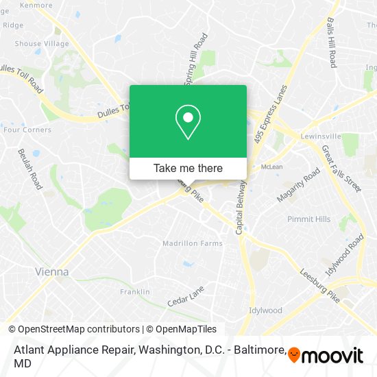 Atlant Appliance Repair map