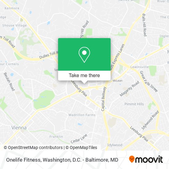 Onelife Fitness map