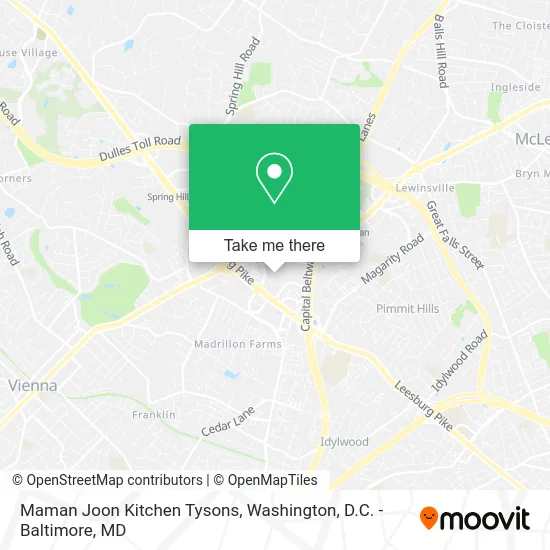 Maman Joon Kitchen Tysons map