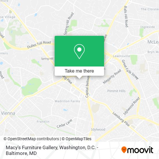 Macy's Furniture Gallery map