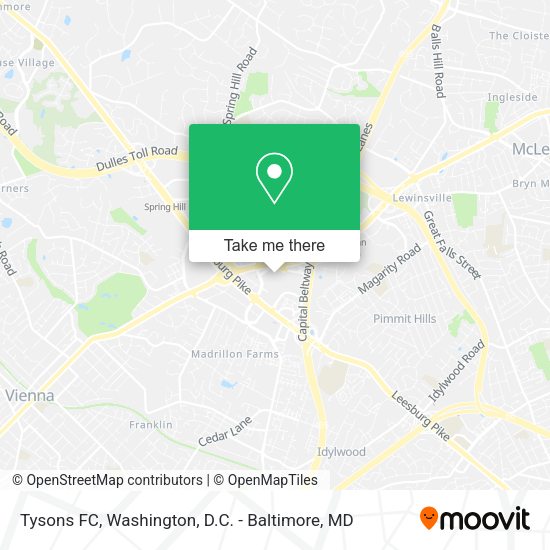 Tysons FC map
