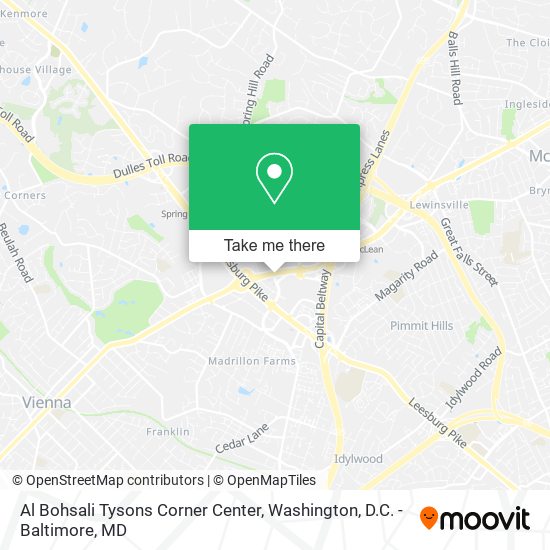 Al Bohsali Tysons Corner Center map
