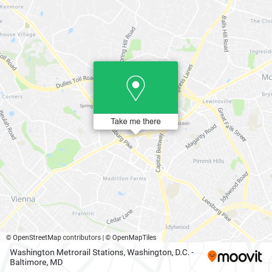 Washington Metrorail Stations map